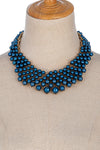Emma Statement Necklace - Blue
