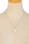 Virgin Mary Shell Pendant Necklace