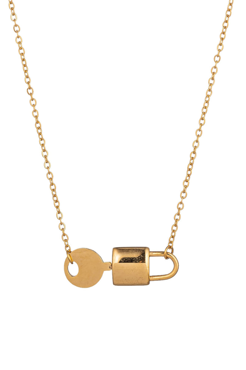 Key Lock Pendant Necklace