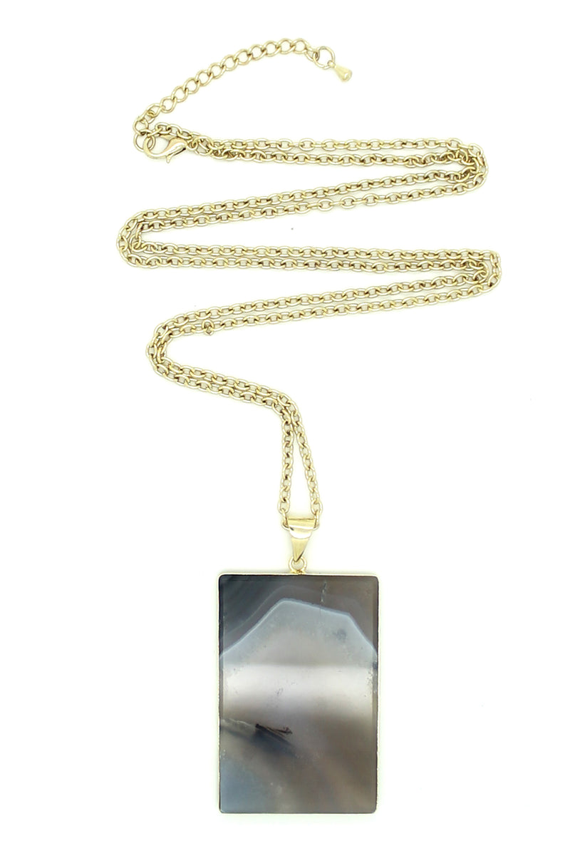 Evelyn Agate Stone Necklace