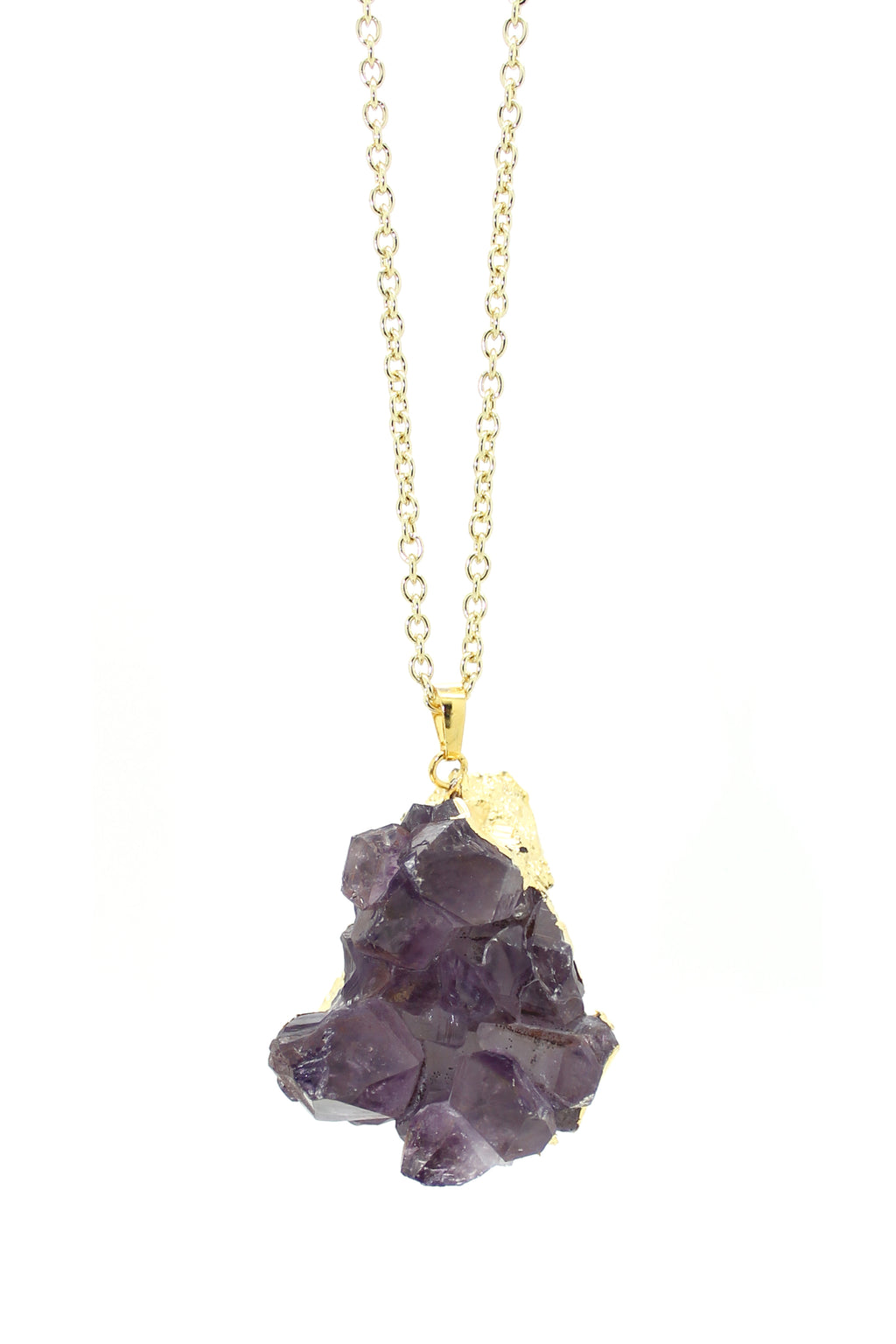 Natural amethyst stone necklace.