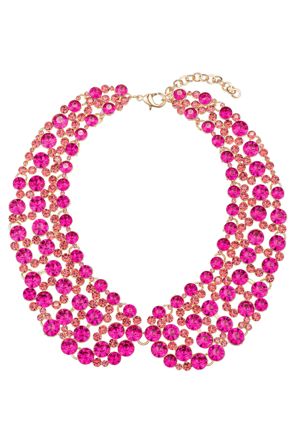 Diana Hot Pink collar Statement Necklace