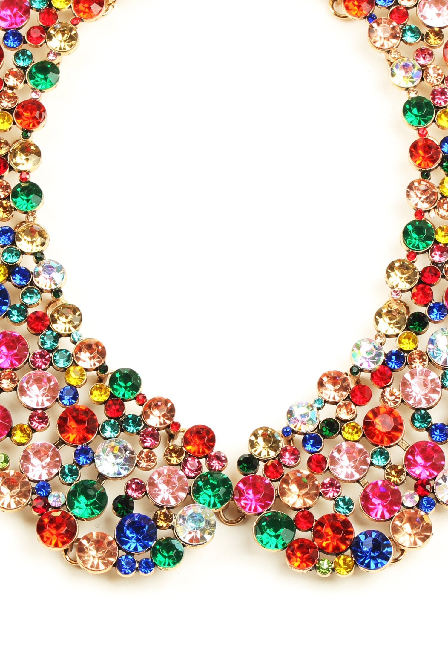 Gold Tone Multicolor Bead 16” Fringe Colar Choker Necklace Statement  Necklace - La Paz County Sheriff's Office 