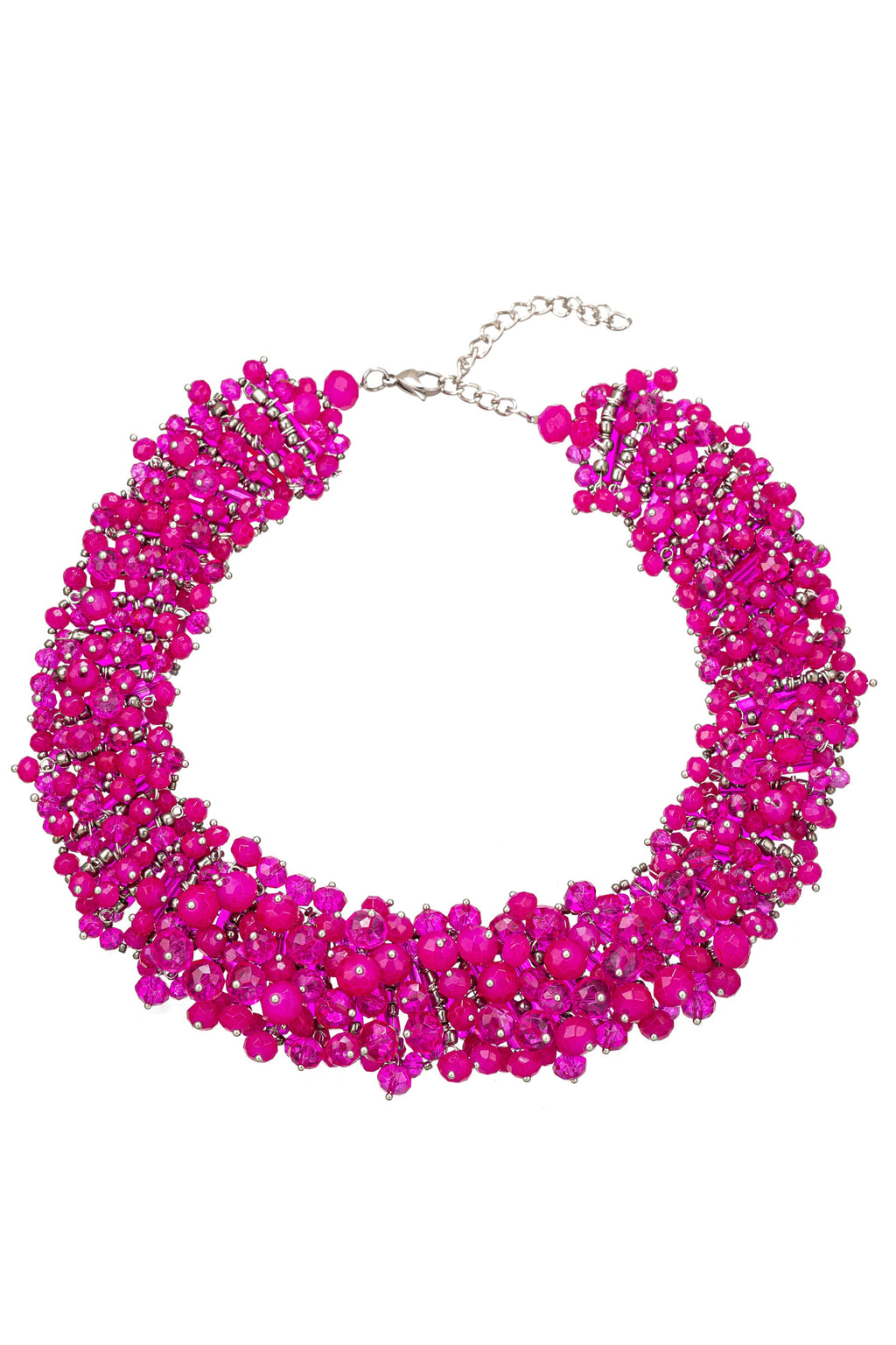 Harper Collar Statement Necklace - Hot Pink