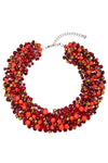 Red Collar Beaded Statement Necklace