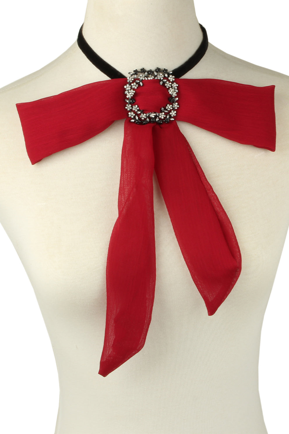 Red Bow Necklace