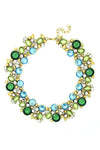 blue collar statement necklace