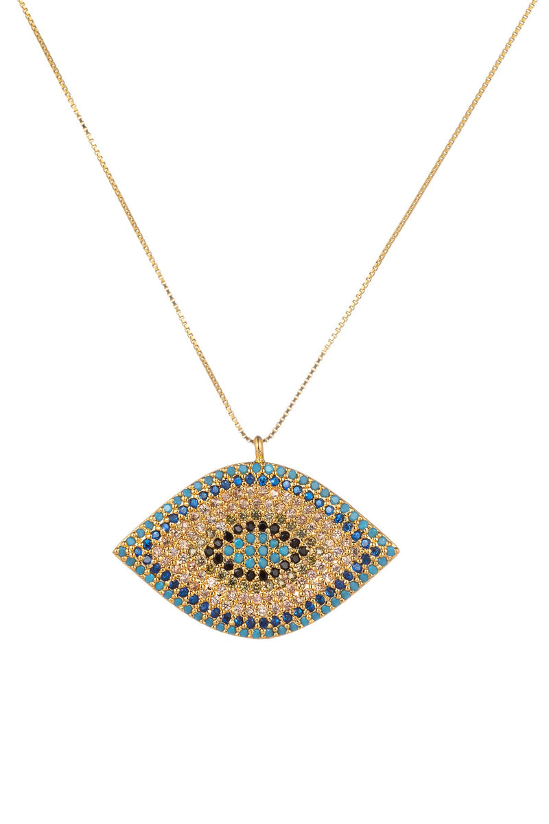 Evil Eye CZ Pendant Necklace