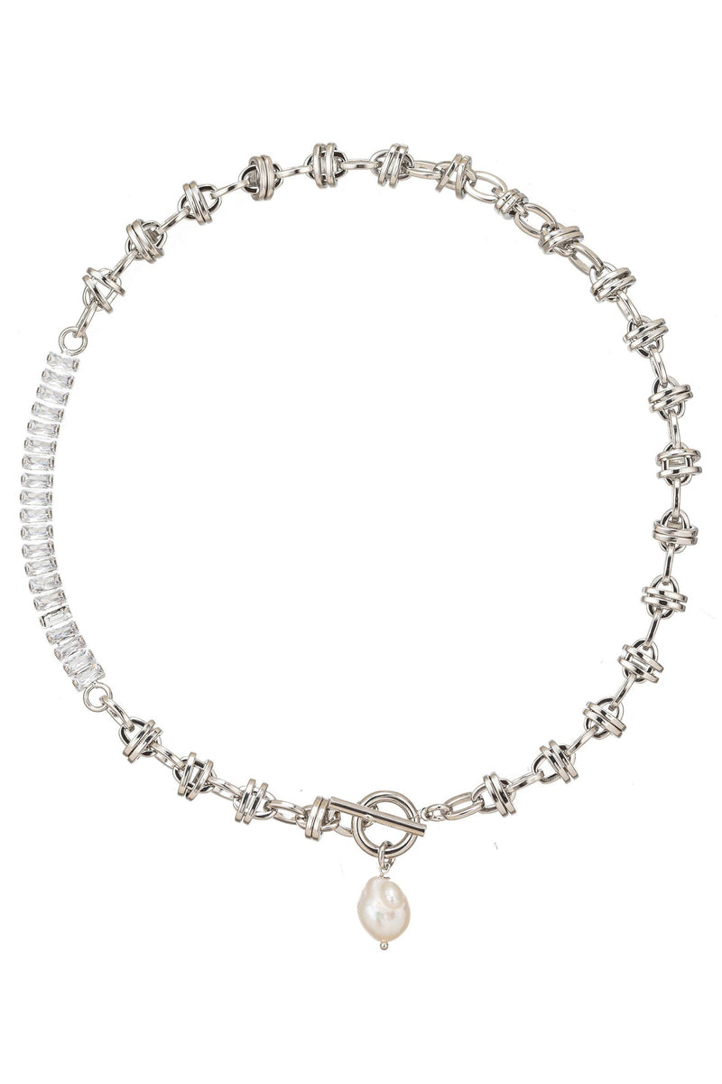 Lillian Silver Tone Necklace
