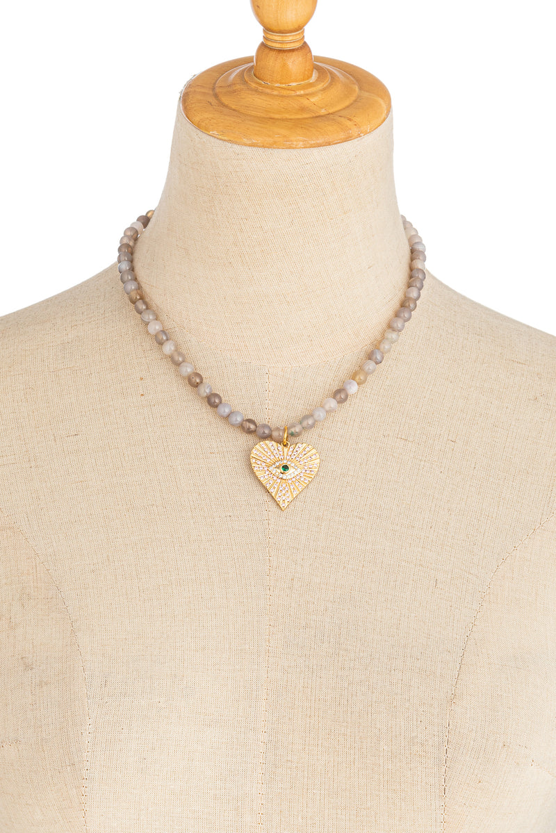 Harlow Eye Heart Necklace