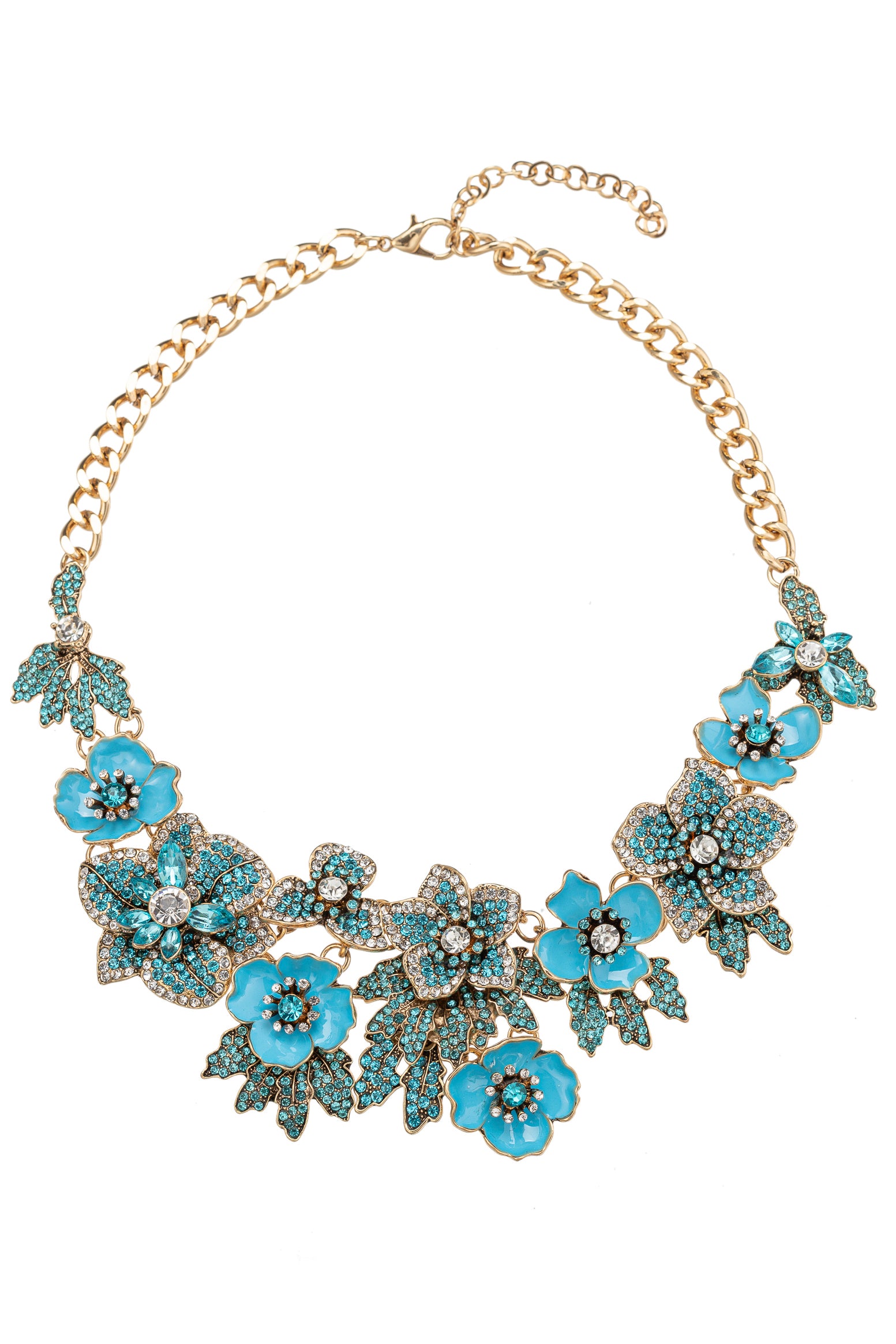 Monte Carlo Statement Necklace Chunky 3 Strand Jewelry Blue 