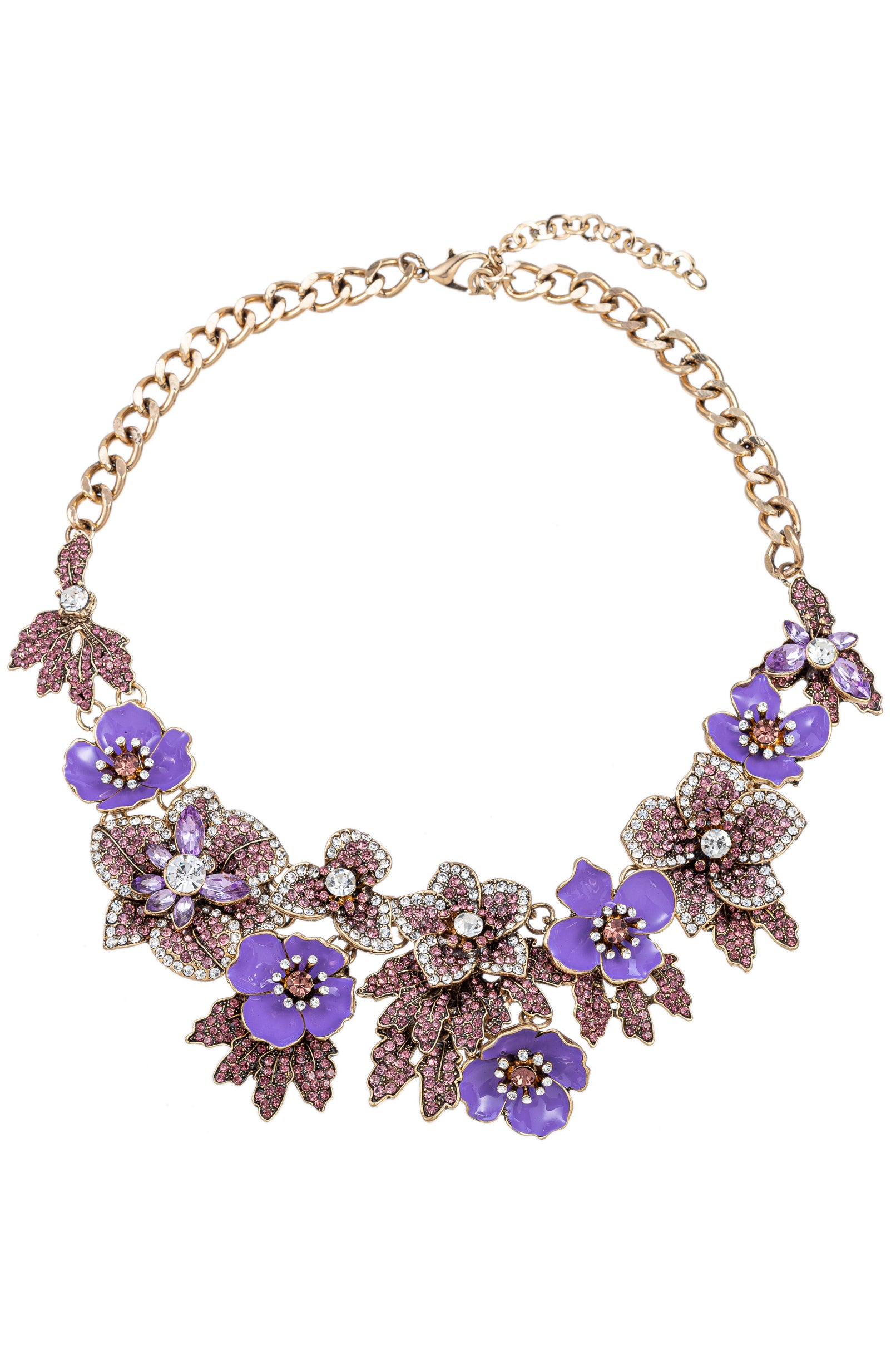 Aqua Floral Statement Necklace | Talbots