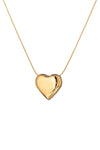 Gold tone titanium super heart pendant necklace.