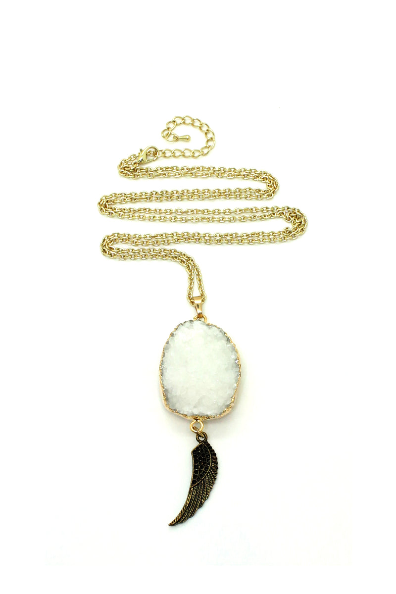 Delilah Druzy Stone Necklace