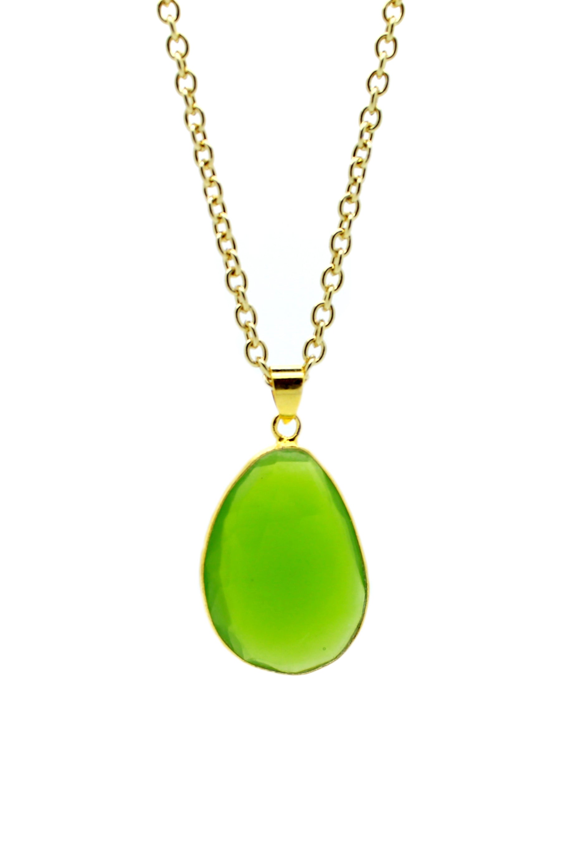 Natural agate stone necklace.