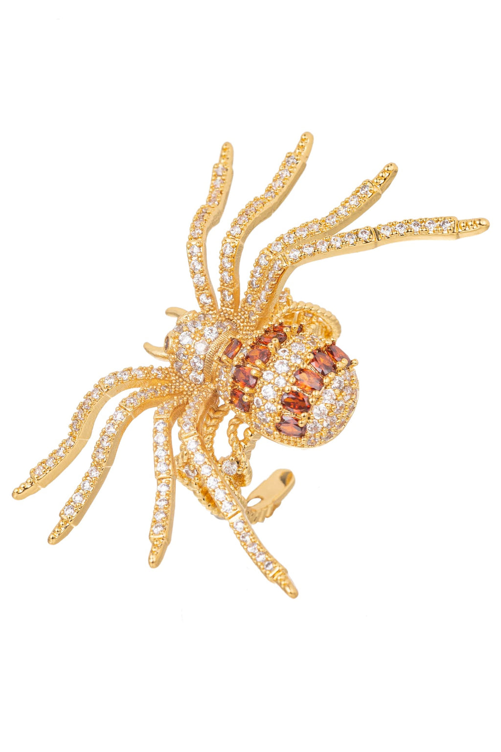 Spider 18K Gold Plated CZ Adjustable Ring