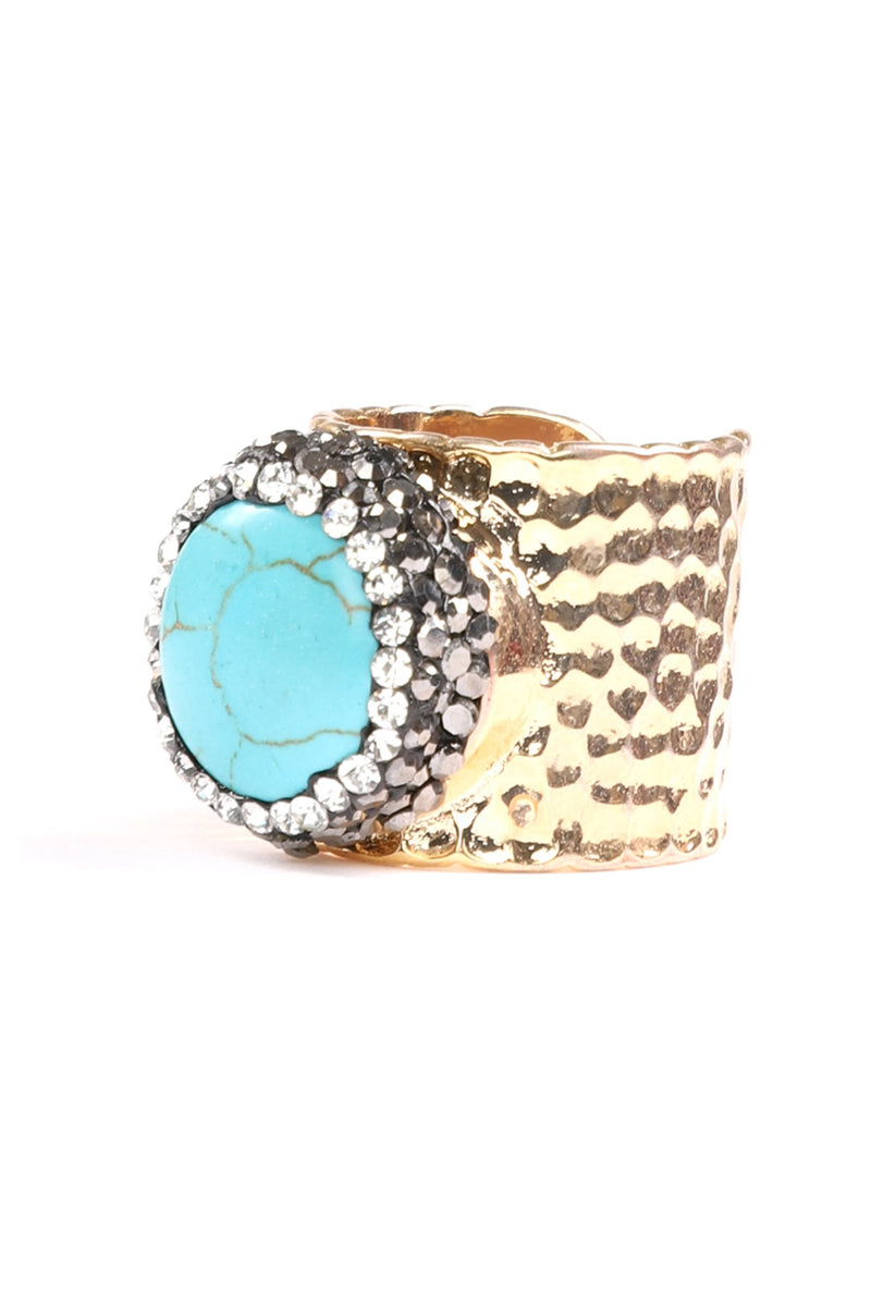 Anja Adjustable Ring - Turquoise