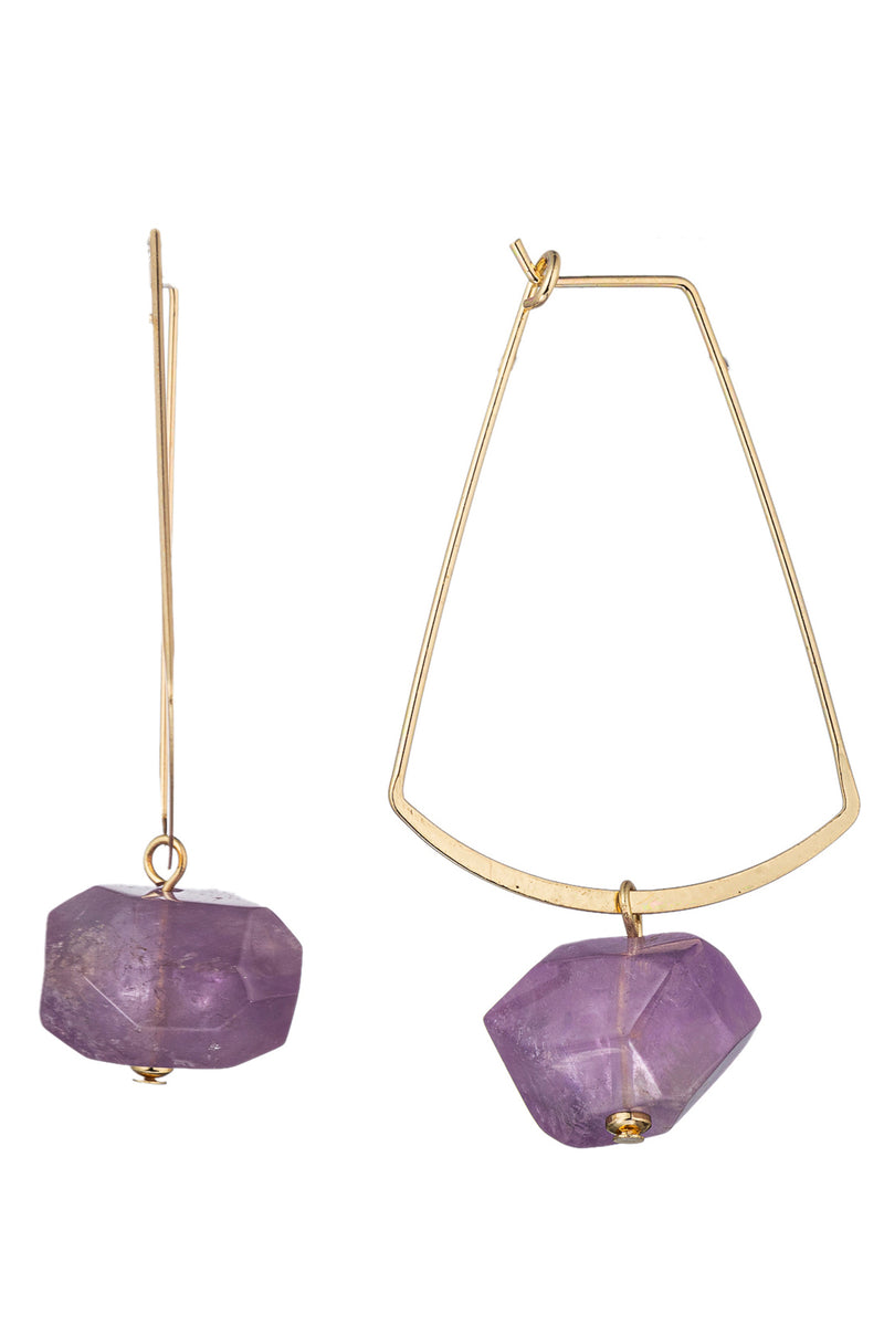 Amethyst Stone Drop Earring