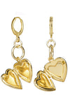 Heart Locket Huggie Earrings