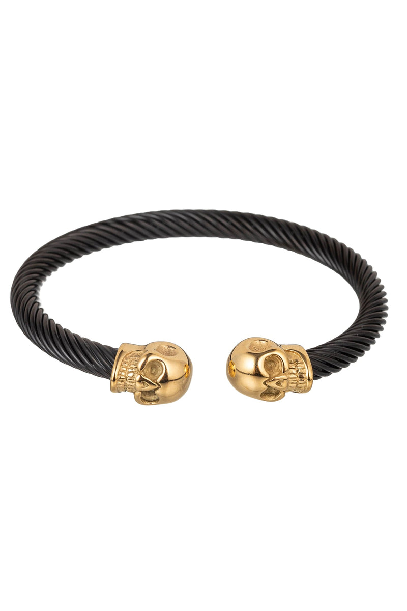 Mateo Black Skull Bracelet Set: A Bold and Edgy Accessory for the Modern Rebel.