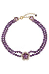 Elevate your style with this amethyst bead necklace, radiating elegance and charm