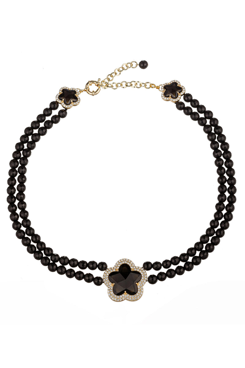 Embrace sophistication with this black agate bead necklace, a perfect addition to your jewelry collection.