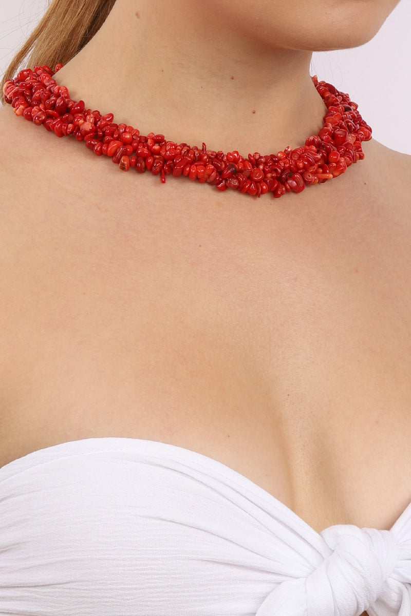Remi Necklace - Coral