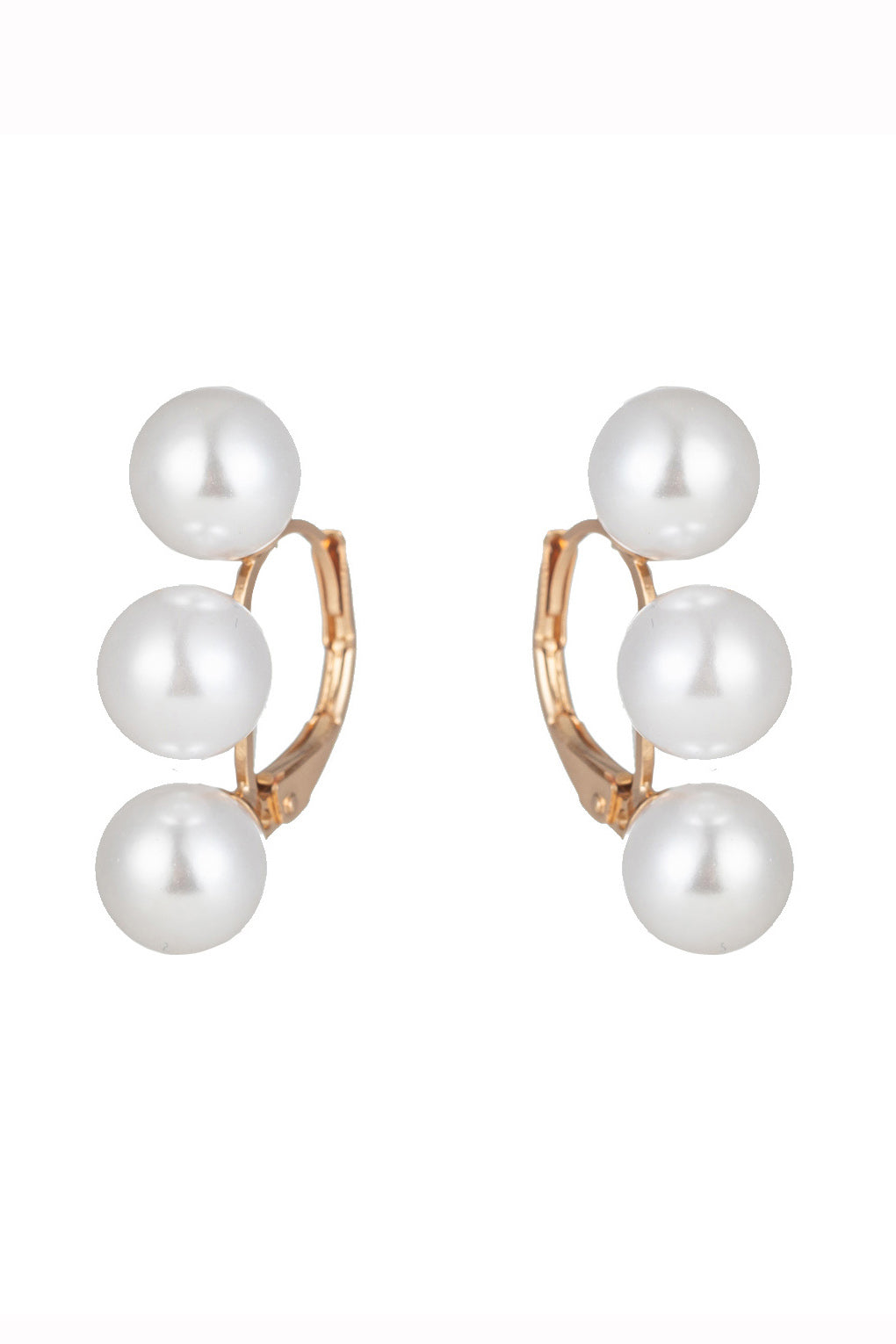 24k gold plated shell pearl earrings.