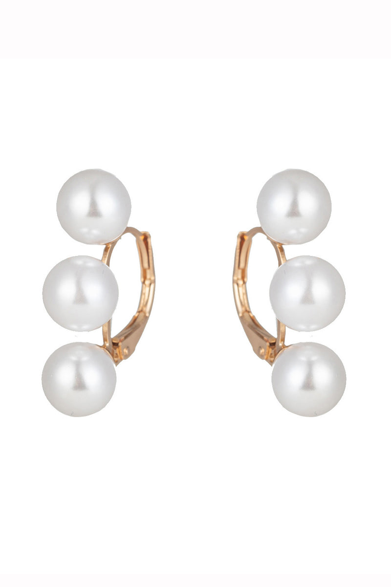 24k gold plated shell pearl earrings.