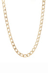 Chain link titanium necklace.