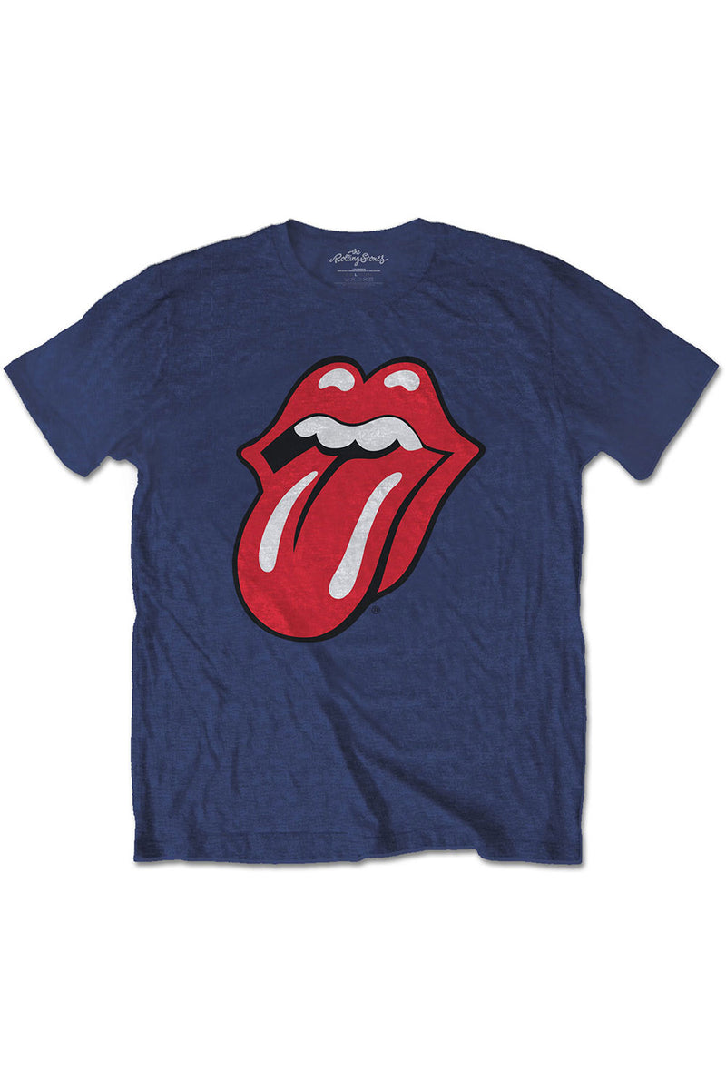 The Rolling Stones classic tongue navy kid's t-shirt.