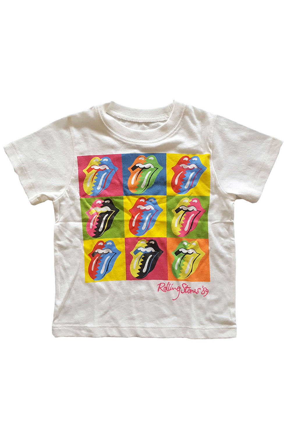 The Rolling Stones two-tone tongues kid's t-shirt.