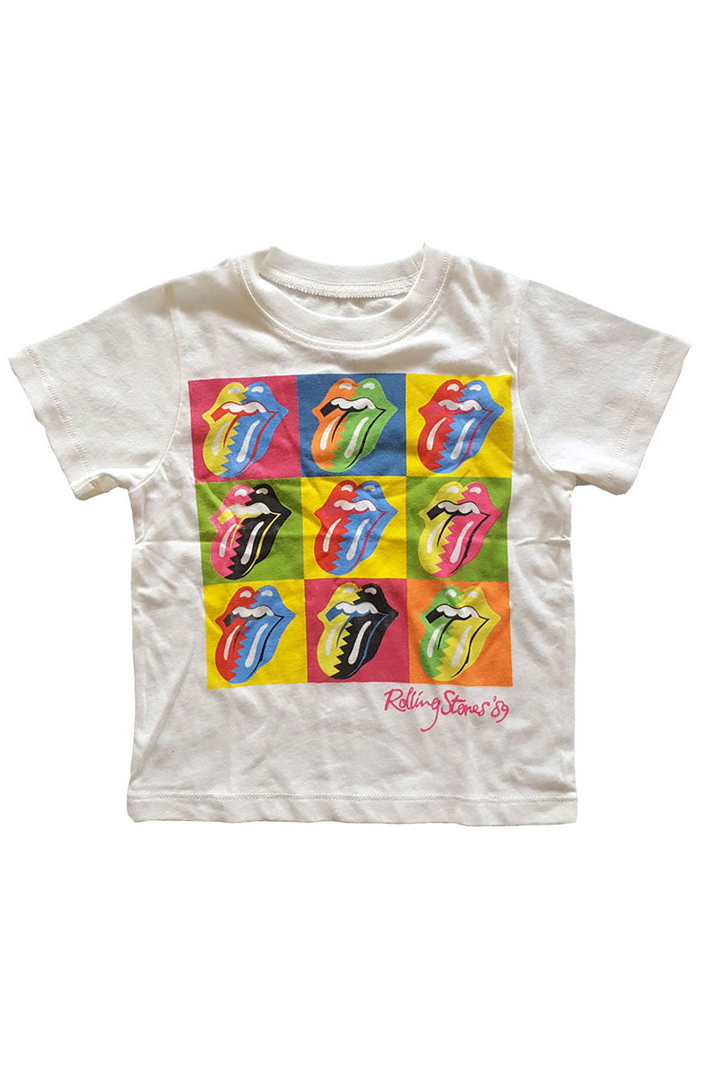 The Rolling Stones two-tone tongues kid's t-shirt.
