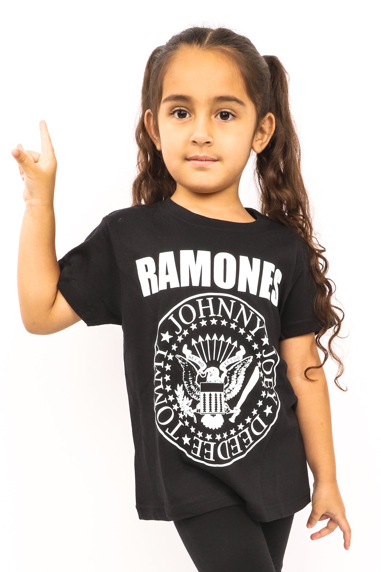 Kid's Ramones T-Shirt - Logo - Black (Boys and Girls)