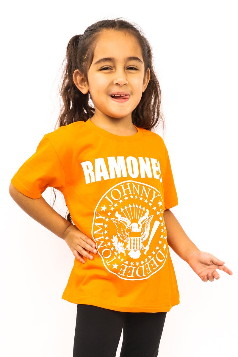 Kid's Ramones T-Shirt - Logo - Orange (Boys and Girls)