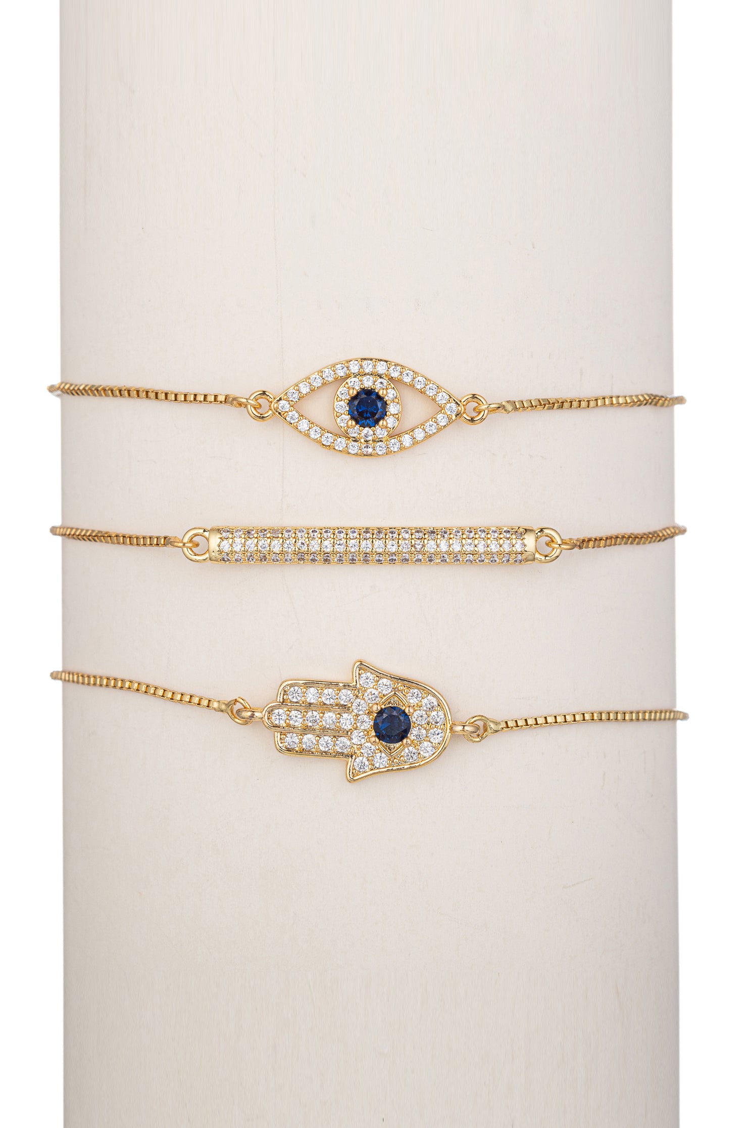 Evil Eye & Hamsa Bolo Bracelet
