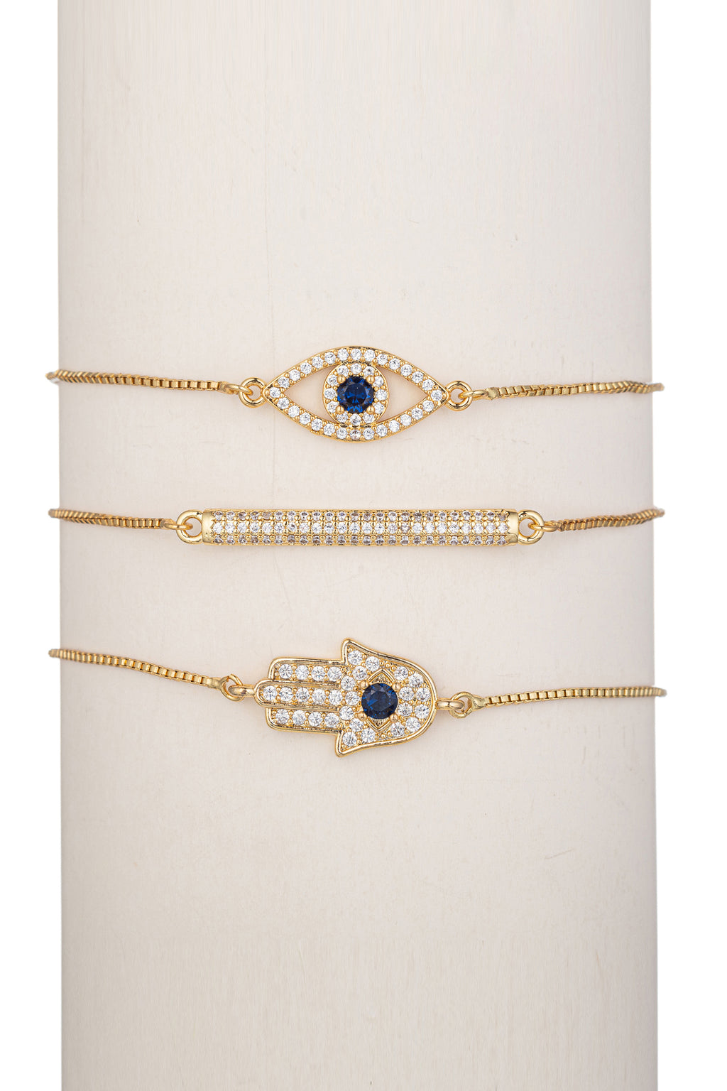 Evil Eye & Hamsa Bolo Bracelet