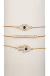 Evil Eye & Hamsa Bolo Bracelet