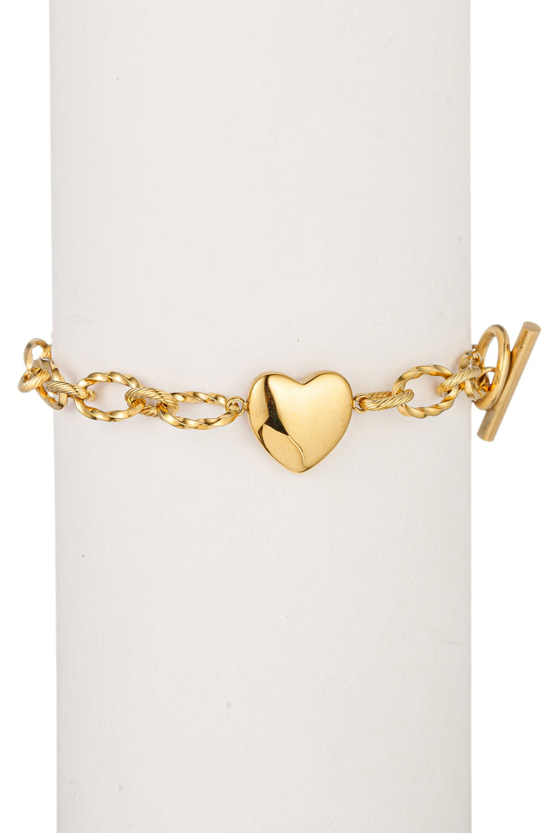 French Heart Chain Bracelet