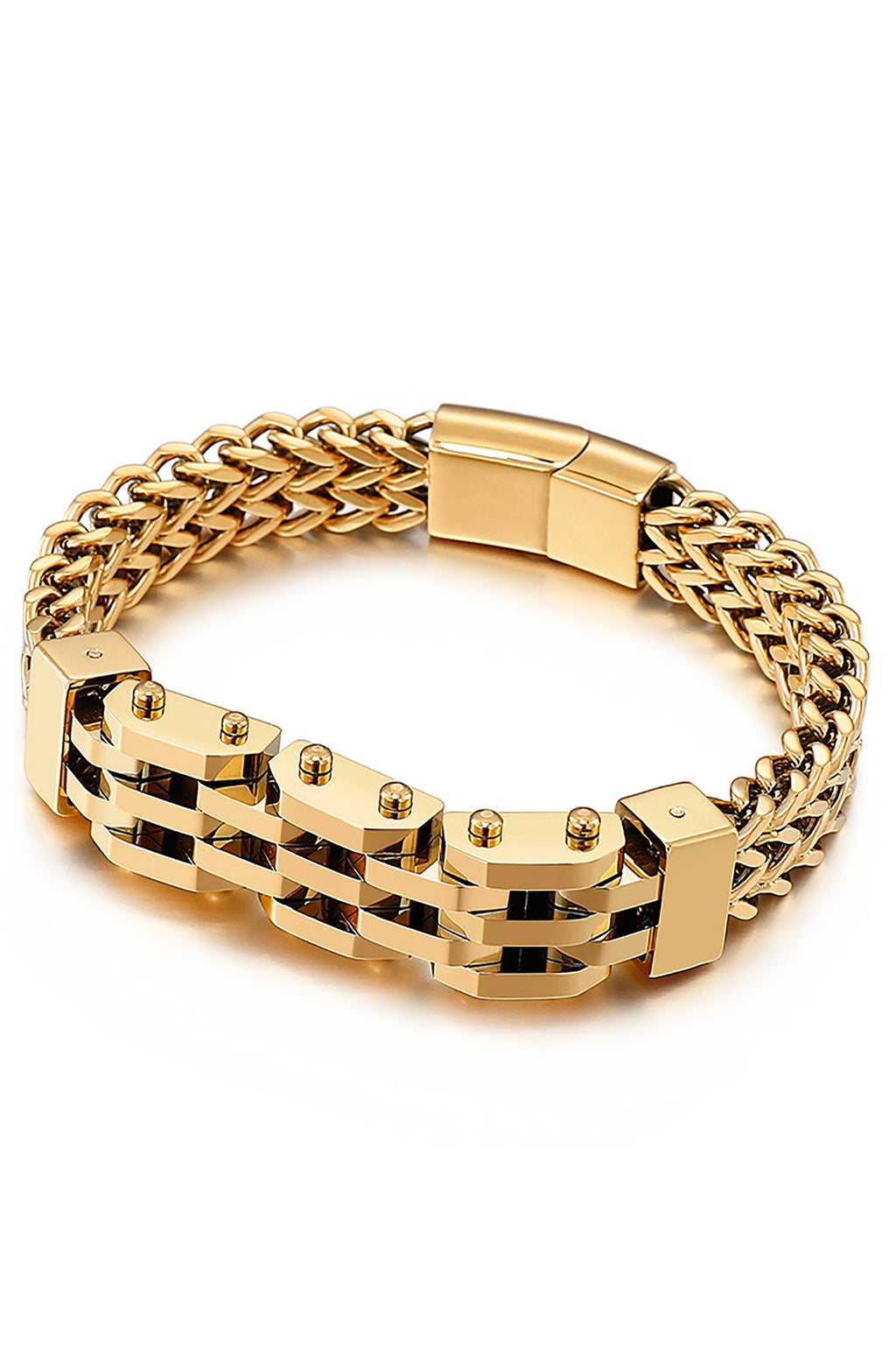 Lucas Titanium Bracelet in Gold: Sleek Elegance for Your Wrist