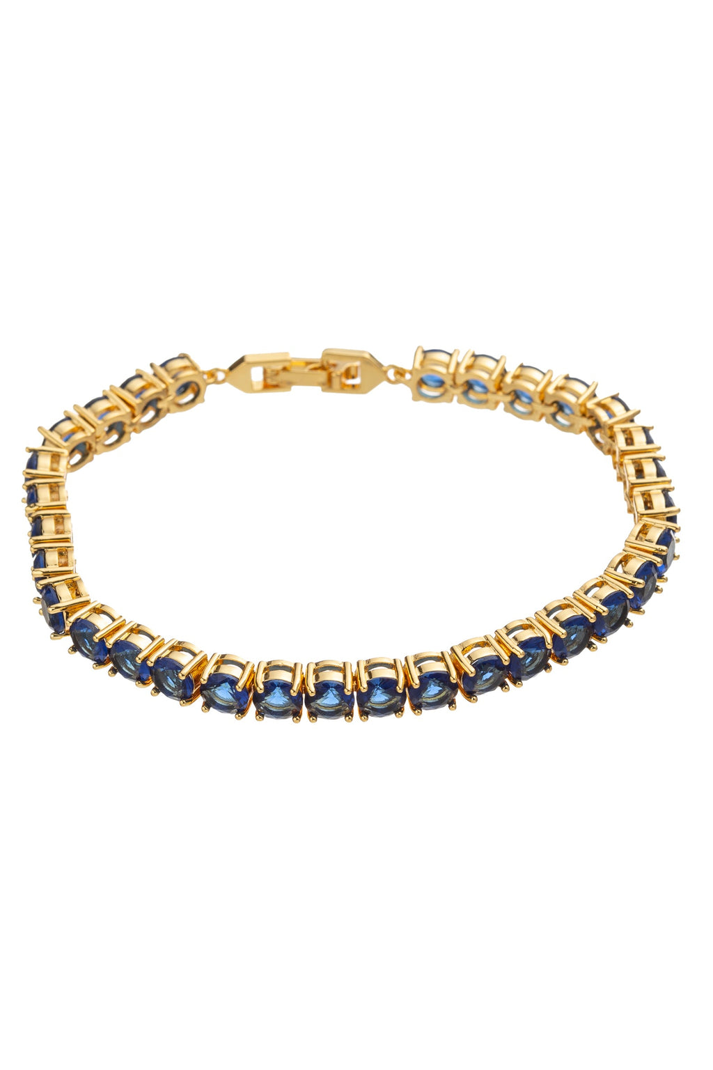 Harper Blue Cubic Zirconia Tennis Bracelet: A Glimmering Ocean of Elegance.