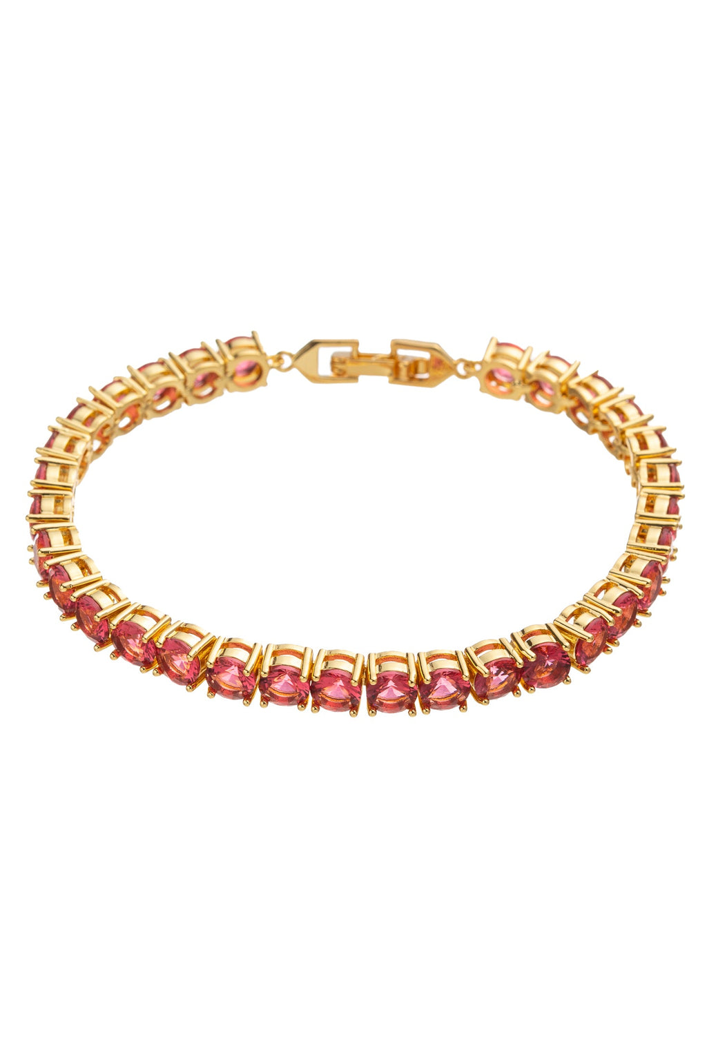 Harper Red Cubic Zirconia Tennis Bracelet: A Stunning Statement of Passion and Glamour.