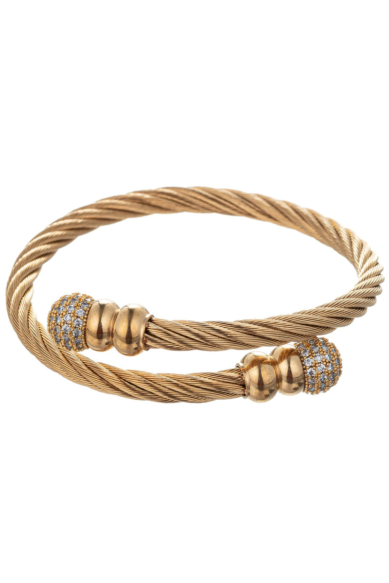 Henry CZ Wire Cuff Bracelet