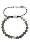 Rediscover Elegance with the Lucas Agate Beaded Adjustable Bracelet.