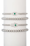 Heena Evil Eye Hamsa Gold Bracelet Set