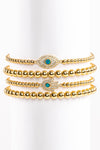 Nura Beaded Evil Eye 4 Piece Bracelet Set