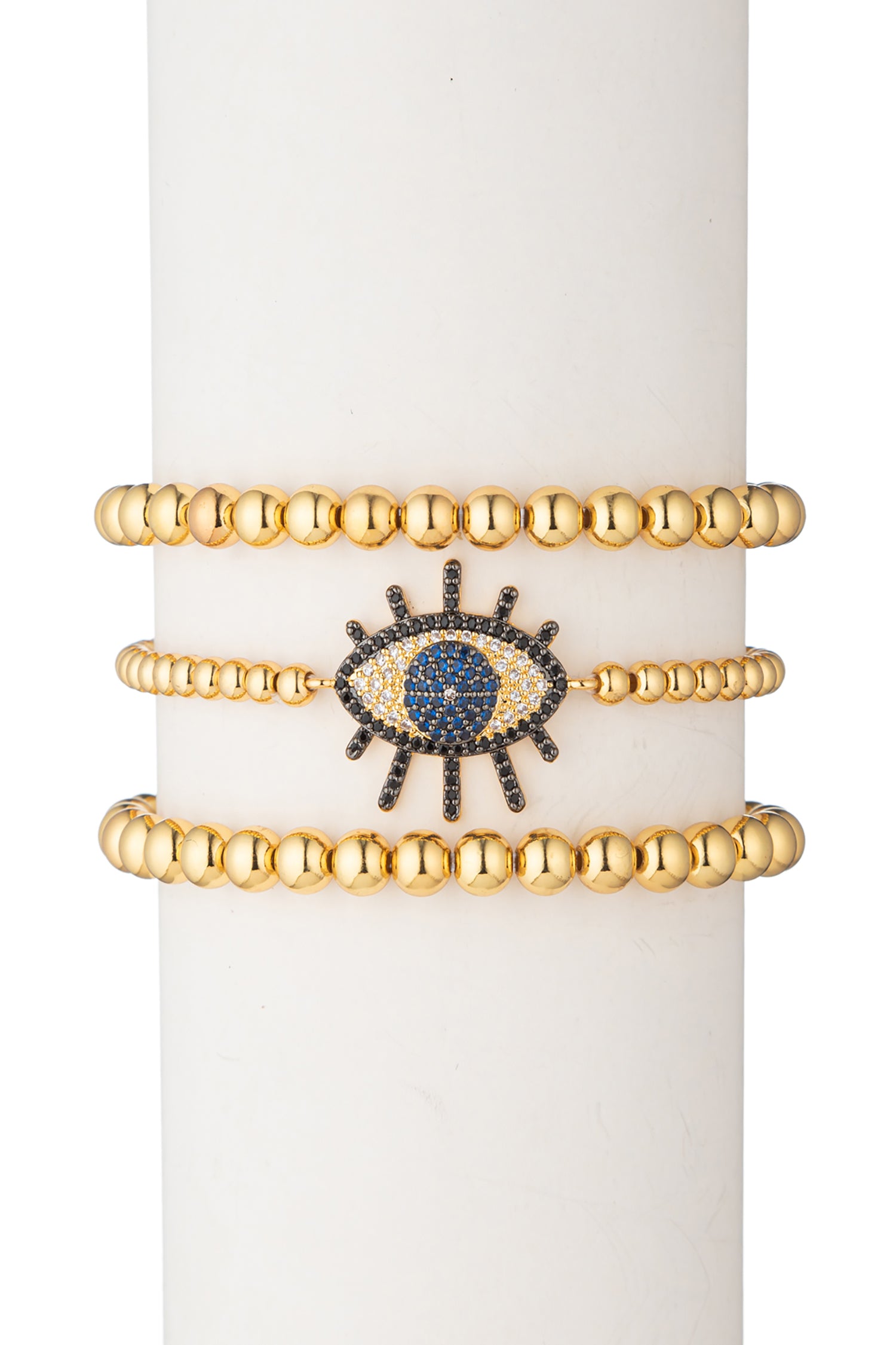 eye candy los angeles Chakra Stone Affirmation Bracelet set Gold Plated  Charms
