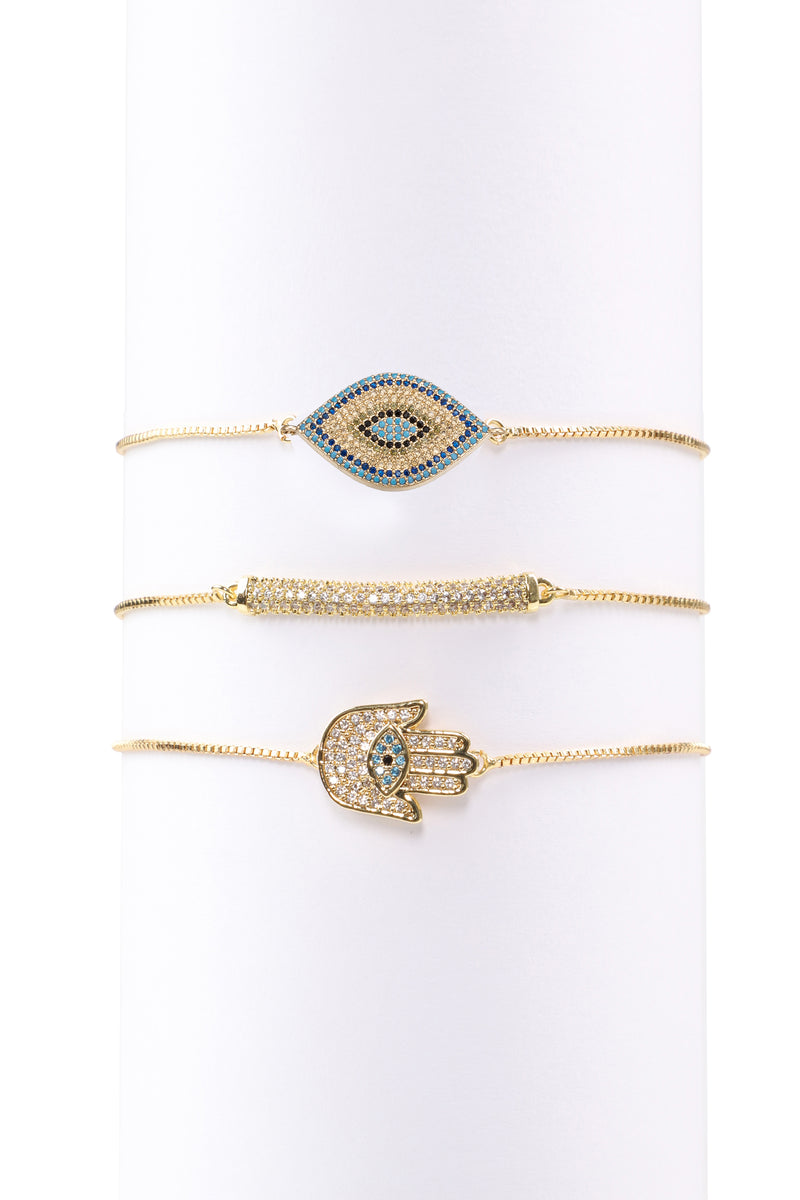 Hamsa Ball Bracelet Set