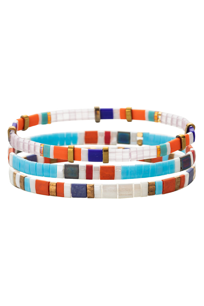 Mutlicolor Enamel Stretch Band Bracelet