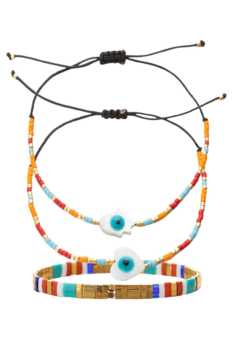 Mutlicolor Enamel Stretch Band Bracelet